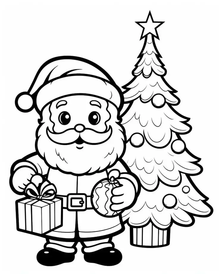 Coloriage du Père Noël