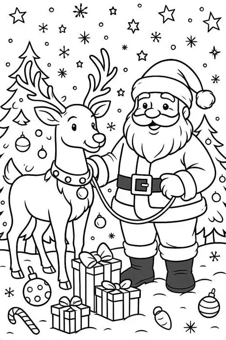 Coloriage du Père Noël