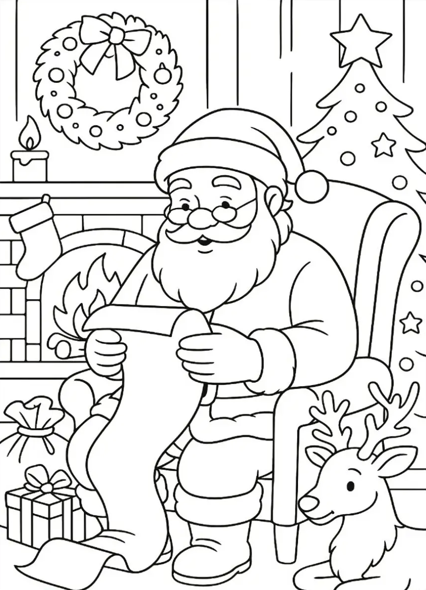 Coloriage du Père Noël