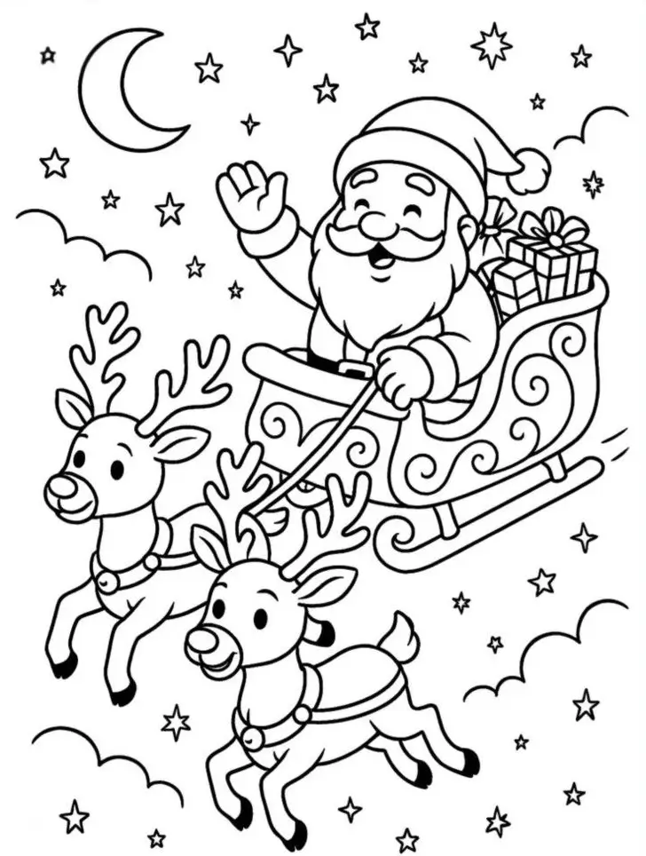 Coloriage du Père Noël