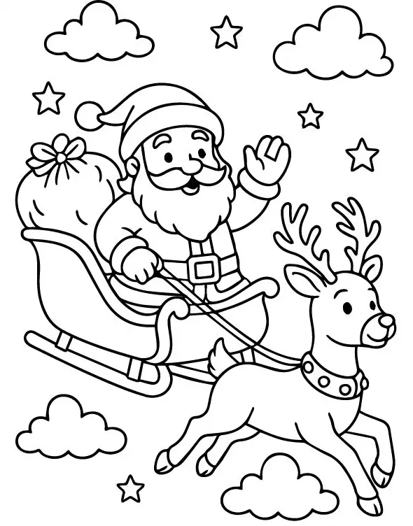 Coloriage du Père Noël