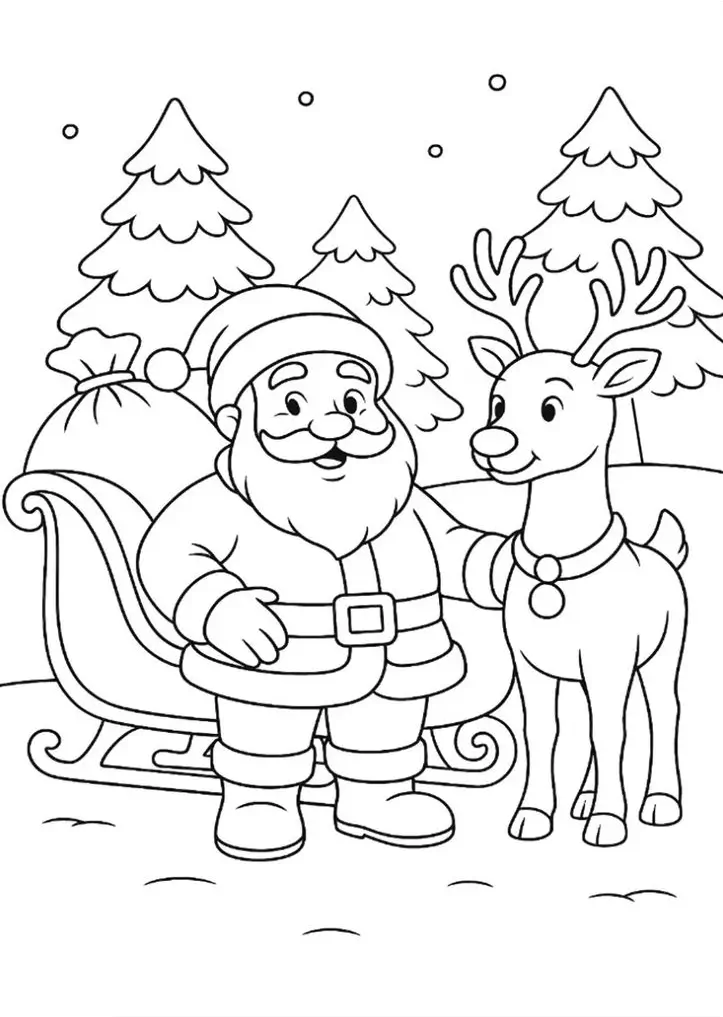 Coloriage du Père Noël