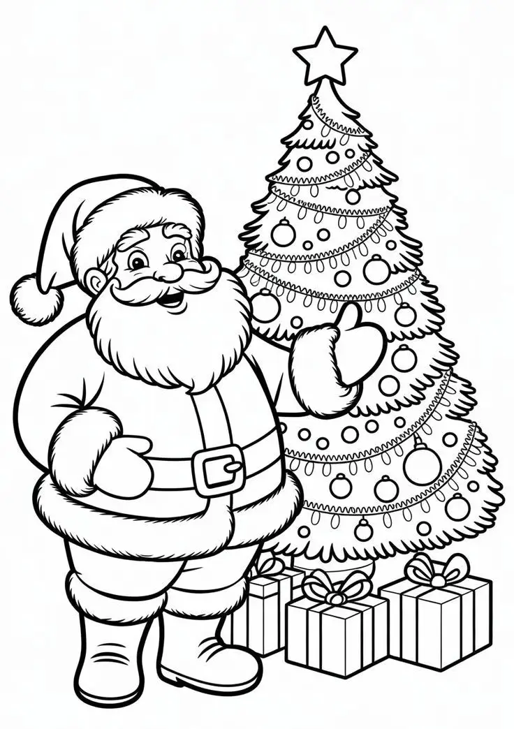 Coloriage du Père Noël