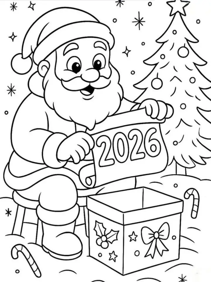 Coloriage du Père Noël