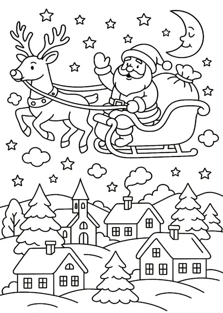 Coloriage du Père Noël